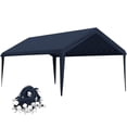 thumbnail image 1 of Pakunoda 12' X 20' Carport Canopy Replacement Cover, Portable Car Garage Shelter Party Top Tent with 34PC Ball Bungees, Navy Blue (Only Cover, Frame Not Included), 1 of 8