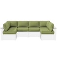 thumbnail image 1 of Pakunoda 14 Pieces Outdoor Replacement Cushions, 5” High-Density Foam Sectional Cushions Couch, 6 Seat Patio Conversation Sets for Rattan Wicker, Liner&Cover, Light Green, 1 of 7