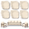 thumbnail image 1 of Pakunoda 22" X 22" Outdoor Deep Seat Cushion Replacement Slipcovers, 6 Set of Waterproof Patio Furniture Cushion Covers, Outdoor Cushion Covers with Zipper for Patio Furniture, Cream, 1 of 7