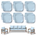 thumbnail image 1 of Pakunoda 22" X 22" Outdoor Deep Seat Cushion Replacement Slipcovers, 6 Set of Waterproof Patio Furniture Cushion Covers, Outdoor Cushion Covers with Zipper for Patio Furniture, Sky Blue, 1 of 7