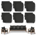 thumbnail image 1 of Pakunoda 22" X 22" Outdoor Deep Seat Cushion Replacement Slipcovers, 6 Set of Waterproof Patio Furniture Cushion Covers, Outdoor Cushion Covers with Zipper for Patio Furniture, Black, 1 of 7
