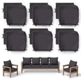 thumbnail image 1 of Pakunoda 22" X 22" Outdoor Deep Seat Cushion Replacement Slipcovers, 6 Set of Waterproof Patio Furniture Cushion Covers, Outdoor Cushion Covers with Zipper for Patio Furniture, Grey, 1 of 7