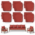 thumbnail image 1 of Pakunoda 24" X 24" Outdoor Deep Seat Cushion Replacement Slipcovers, 6 Set of Waterproof Patio Furniture Cushion Covers, Outdoor Cushion Covers with Zipper for Patio Furniture, Terrared, 1 of 7
