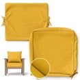 thumbnail image 1 of Pakunoda 24" X 24" Patio Furniture Cushion Covers, Waterproof Outdoor Deep Seat Cushion Replacement Slipcovers, Outdoor Cushion Covers with Zipper for Patio Furniture, Yellow, 1 of 7