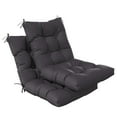 thumbnail image 1 of Pakunoda Chairs Cushions 42" X 21" Tufted Non Slip Pad Seat and Seatback 2 Set Cushion with Ties for Patio Outdoor & Indoor Rocking Chair, Grey, 1 of 6