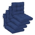 thumbnail image 1 of Pakunoda Chairs Cushions 42" X 21" Tufted Non Slip Pad Seat and Seatback 4 Set Cushion with Ties for Patio Outdoor & Indoor Rocking Chair, Blue, 1 of 8