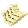 thumbnail image 1 of Pakunoda Chairs Cushions 42" X 21" Tufted Non Slip Pad Seat and Seatback 4 Set Cushion with Ties for Patio Outdoor & Indoor Rocking Chair, Light Yellow, 1 of 6