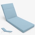 thumbnail image 1 of Pakunoda Chaise Lounge Cushions 80" x 26" x 4" Outdoor High-Density Foam Patio Furniture Lounger Replacement Cushions with Zipper Ties Water-Resistant for Pool, Sky Blue, 1 of 7