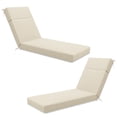 thumbnail image 1 of Pakunoda Chaise Lounge Cushions Set of 2, 72" x 21" x 4" Outdoor High-Density Foam Patio Furniture Lounger Replacement Cushions with Zipper Ties Water-Resistant for Pool, Cream, 1 of 7