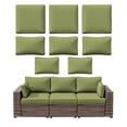 thumbnail image 1 of Pakunoda 8Pcs Cushion Covers for Outdoor Furniture, Waterproof Patio Cushion Covers Replacement Slipcovers with Zipper, Washable Reusable Outdoor Cushion Covers Light Green, Covers Only, 1 of 7