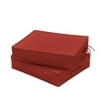 thumbnail image 1 of Pakunoda Outdoor Chair Cushions 18.5 X 16 X 4 Inch, 2-Piece Patio Seat Pad Cushions, Waterproof Outdoor Seat Cushions Square Corner with Handle and Ties, Terra Red, 1 of 7