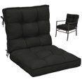 thumbnail image 1 of Pakunoda Outdoor Chair Cushions 21.5" X 23" X 5", Water & Fade Resistant Tufted Rocking Chair Cushions with Tie, Non Slip Seat and Seatback Patio Dining Chair Cushions, Black, 1 of 4