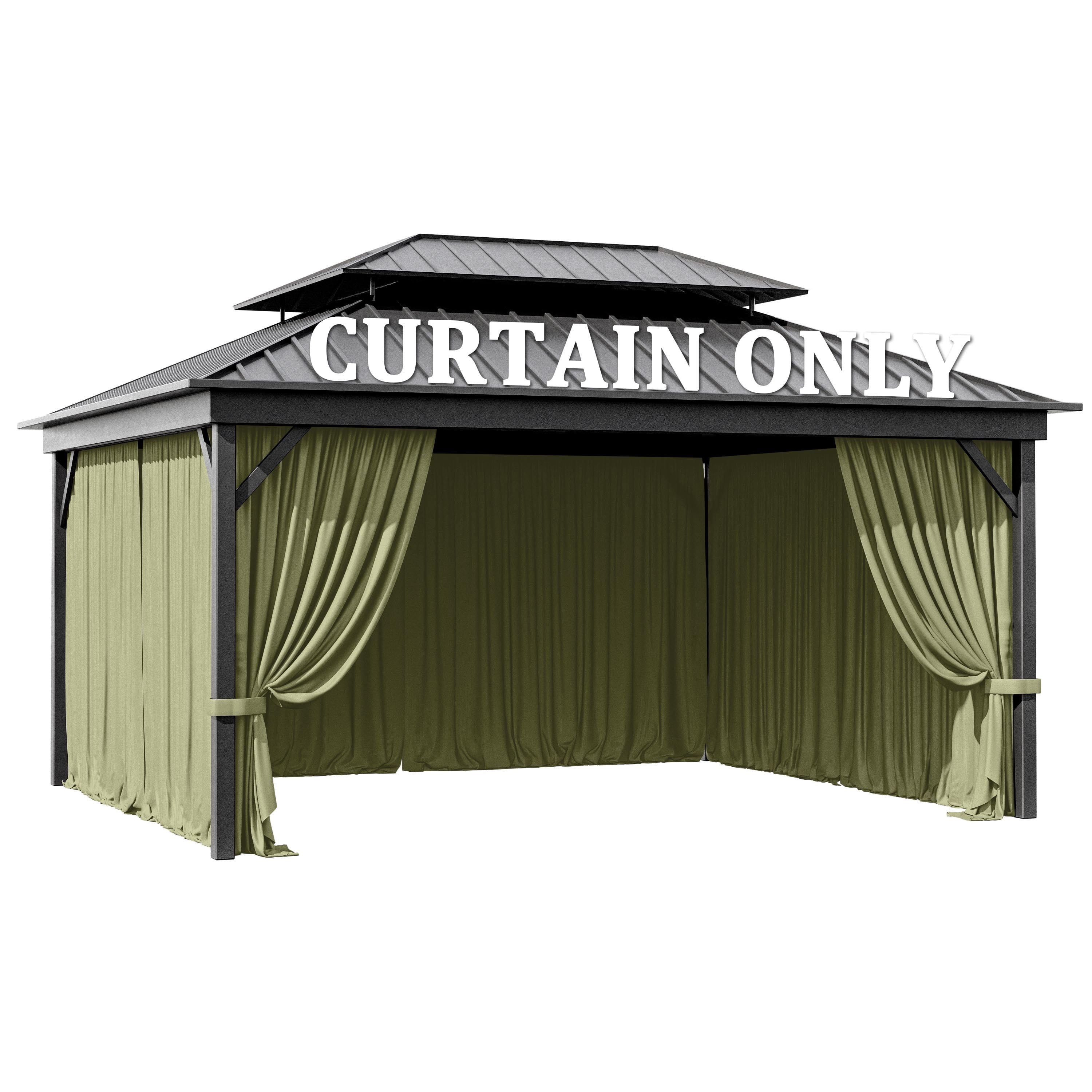 Pakunoda 12' X 14' Gazebo Universal Replacement Privacy 4-Panel
