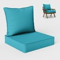 thumbnail image 1 of Pakunoda Outdoor Deep Seat Cushion Set for Patio Furniture, Waterproof & Fade Resistant, 22" L X 22" W X 4" H, Lake Blue, 1 of 7