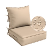 Kimunuk Outdoor Deep Seat Cushion Set for Patio Furniture, Splash-Proof & Fade Resistant, 22" L X 24" W X 4" H,Sand