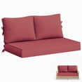 thumbnail image 1 of Pakunoda Outdoor Loveseat Cushion Set 46 x 26 Inch, Water Repellent, Fade Resistant, Patio Loveseat Replacement Cushions for Couch Bench and Swing, Fuchsia Red, 1 of 6