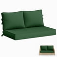 thumbnail image 1 of Pakunoda Outdoor Loveseat Cushion Set 46 x 26 Inch, Water Repellent, Fade Resistant, Patio Loveseat Replacement Cushions for Couch Bench and Swing, Green, 1 of 6