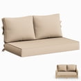 thumbnail image 1 of Pakunoda Outdoor Loveseat Cushion Set 46 x 26 Inch, Water Repellent, Fade Resistant, Patio Loveseat Replacement Cushions for Couch Bench and Swing, Sand, 1 of 5