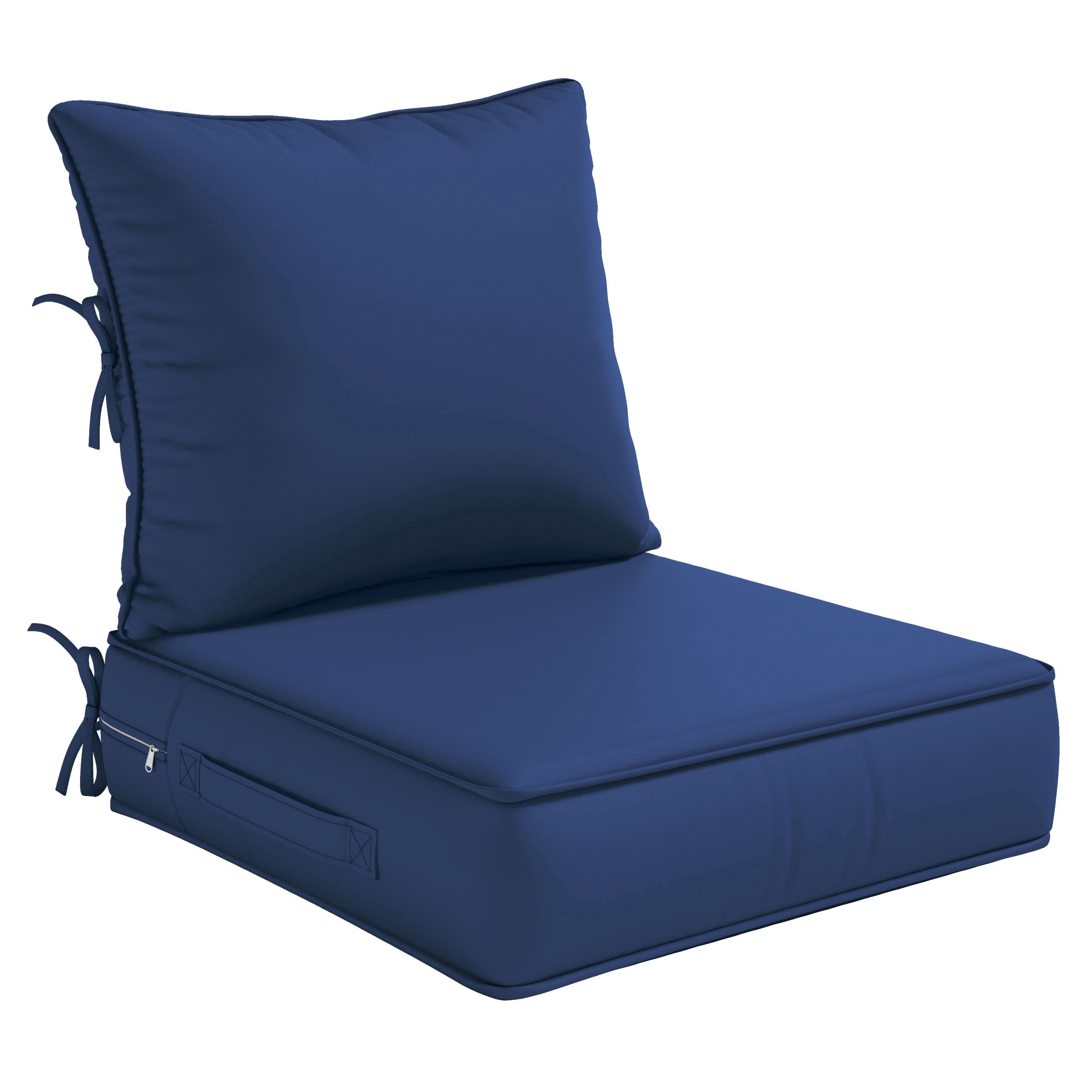 Pakunoda Patio Cushions for Outdoor Furniture 24” X 24” X 5”, Water Resistant Outdoor Deep Seat Cushions, Fade Resistant Replacement Cushions for Outdoor Furniture, Blue