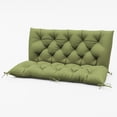 thumbnail image 1 of Pakunoda Porch Swing Cushions 47” X 40” X 5”, 2-3 Seater Bench Cushion with Backrest, Waterproof Replacement Outdoor Cushion with Tie, Light Green, 1 of 6