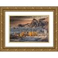 thumbnail image 1 of Pakutina, Anna 18x13 Gold Ornate Wood Framed with Double Matting Museum Art Print Titled - Oasis In The Mountains (Altai), 1 of 4