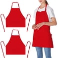 thumbnail image 1 of Pakyozj 2 Pack 3 Pockets Adjustable Bib Apron Chef Kitchen Cooking Aprons for Women Men, 1 of 7