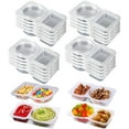 thumbnail image 1 of Pakyozj 20 Sets Snack Condiment Containers with Lid, Disposable Double 2 compartments Dipping Container Refrige, Reusable Takeaway Sauce Dip Case Storage for Outdoor Sampling Travel Picnic Take-out, 1 of 8