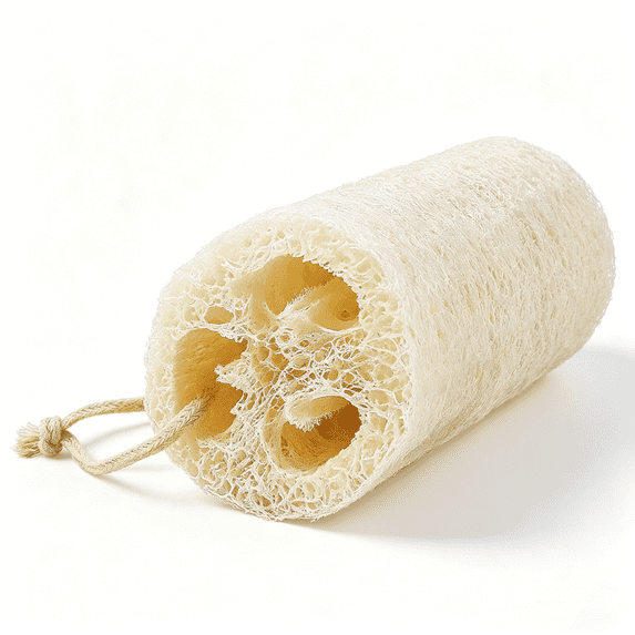 Pakyozj Natural Loofah Body Scrubber Sponge, 5 Inches Organic Luffa for Exfoliating & Smooth Skin Cleansing, Ideal for Men & Women, Spa & Shower Use