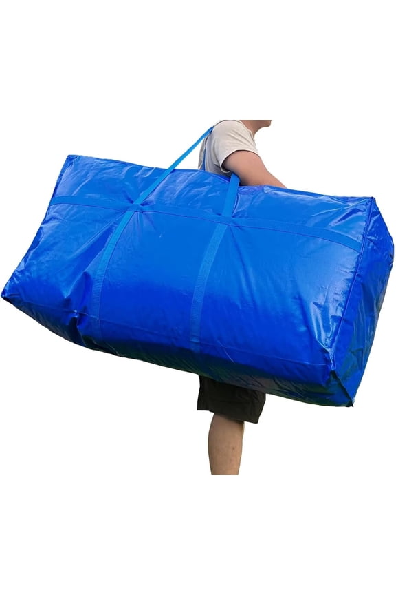 66 Gallon Extra Large Storage Bags, Huge Moving Bags Heavy Duty with Zipper and Stronger Handles, Big Foldable Duffle Bag for Travel - Waterproof Material Protects from Dust and Moisture