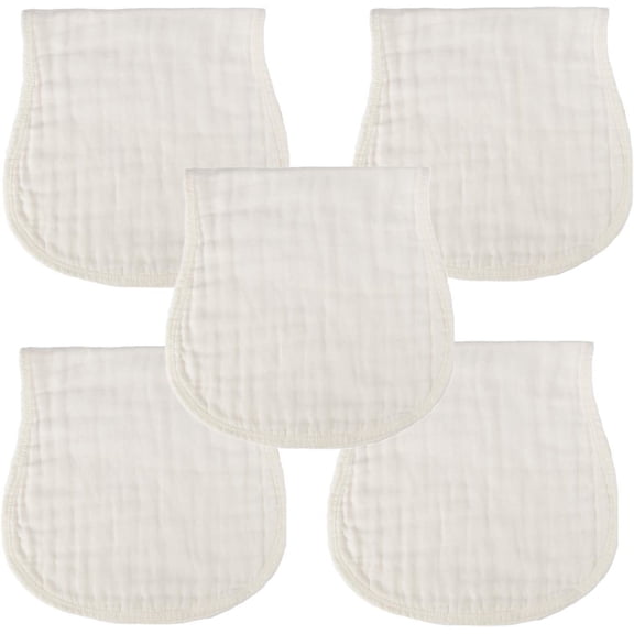 Pakyozj Baby Muslin Burp Cloths and Burping Cloth,Soft Absorbent for Boys Girls,5 Pack Cotton Newborn Burp Bibs face Cloths