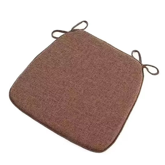 Pakyozj Chair Pads for Dining Chairs with Ties, Seat Cushions for Kitchen Chairs Farmhouse, D-Shaped Dining Room Chair Cushions Non Slip, Thick Washable Chair Cushion Pads 16*16in