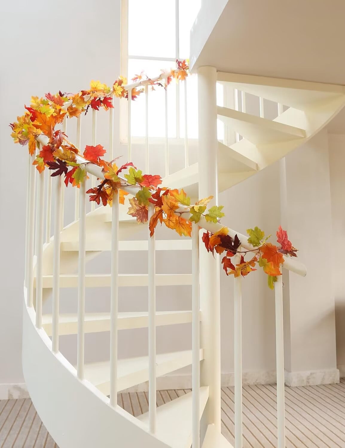 Outdoor Fall Autumn Railing Pakyozj Fall Leaves Garland Decorations for Home, Autumn Leaf Garland ...