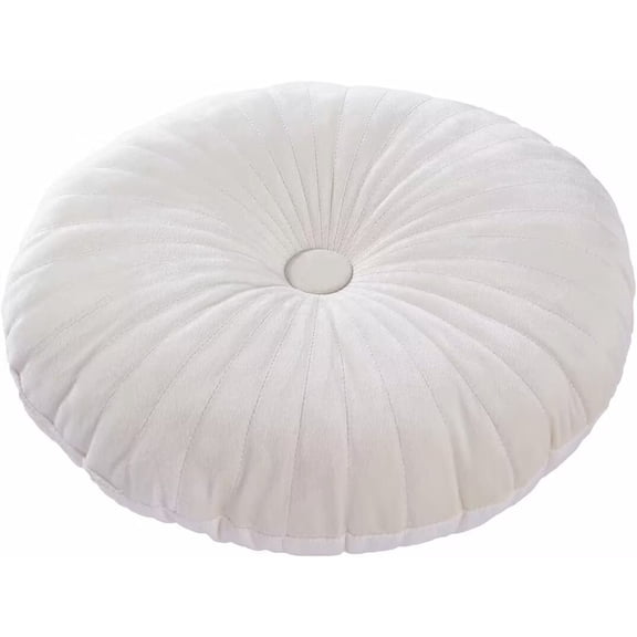 Pakyozj Round Pillow Cushion for Couch Velvet Decorative Small Throw Pillow Solid Color for Living Room Bed Floor 13.7”