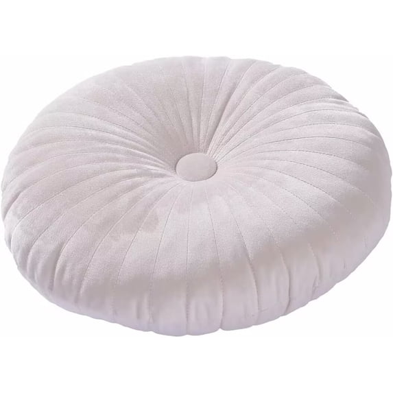 Pakyozj Round Pillow Cushion for Couch Velvet Decorative Small Throw Pillow Solid Color for Living Room Bed Floor 13.7”