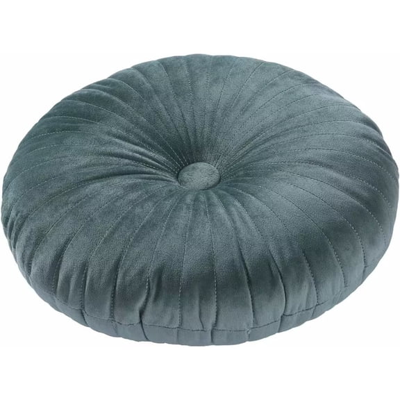 Pakyozj Round Pillow Cushion for Couch Velvet Decorative Small Throw Pillow Solid Color for Living Room Bed Floor 13.7”