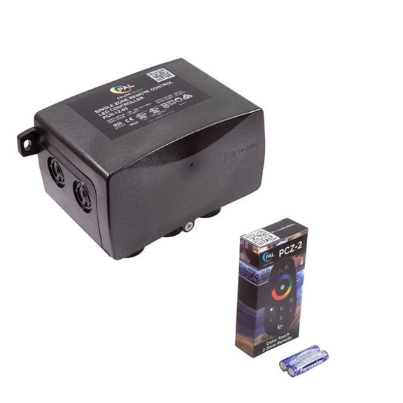 Pal Lighting 64PCR1ZW65 65W Single Zone Transformer with Wi-Fi & Remote, Multi Color