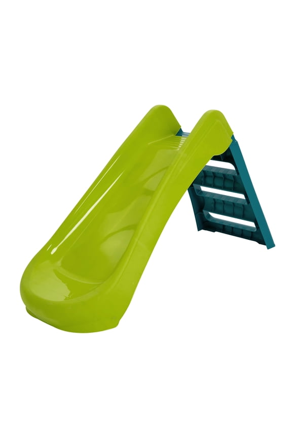 Folding Junior Slide for Kids Indoor Outdoor Green Lightweight Foldable Slide Quick and Easy Storage Toddlers Age 18 Months to 5 Years