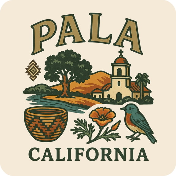 Pala California Keepsakes Souvenir Vinyl Sticker – Destination Travel Keepsake Collectible (4-Inches Wide)