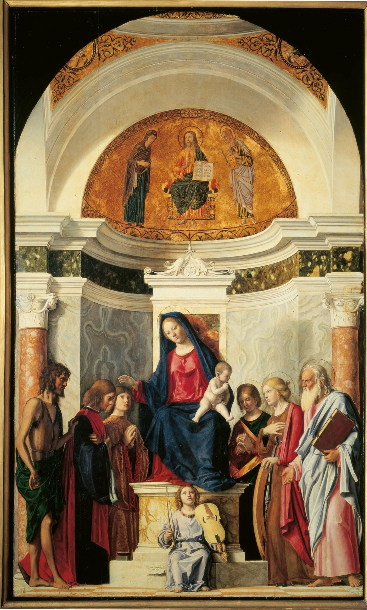 Pala Montini (Madonna With Child Among Sts John The Baptist Canvas Art - (24 x 36)