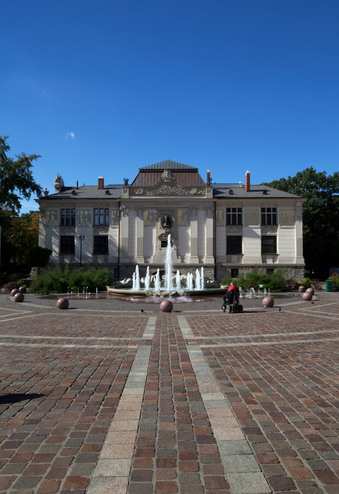 Palac Sztuki - The Palace of Art in Plac Szczepanski Krakow Poland Canvas Art - Panoramic Images (24 x 18)