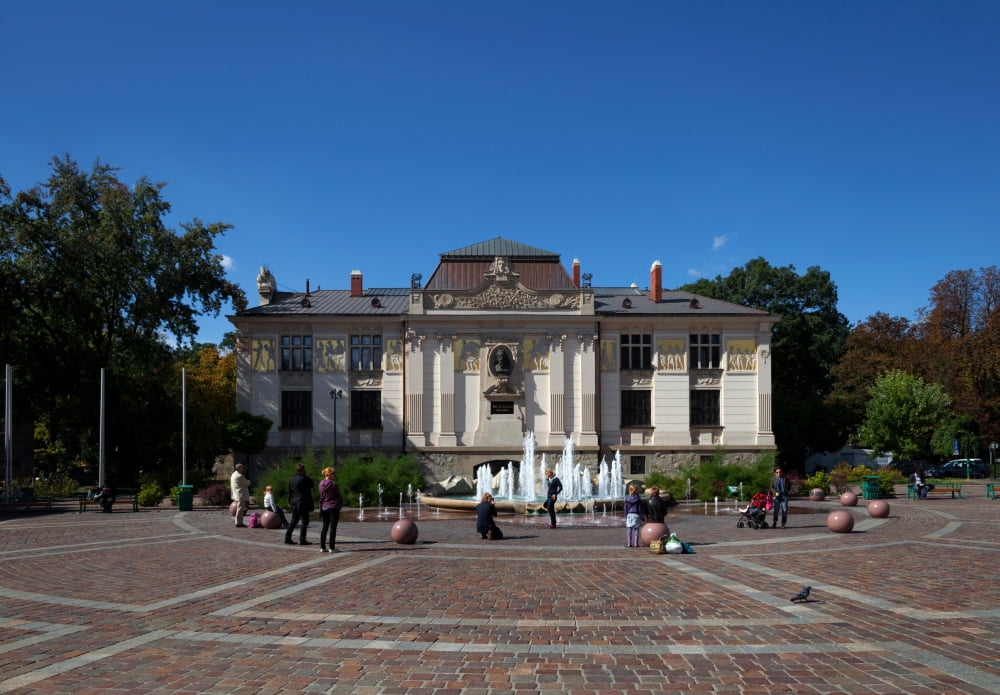 Palac Sztuki - The Palace of Art in Plac Szczepanski Krakow Poland Canvas Art - Panoramic Images (24 x 18)
