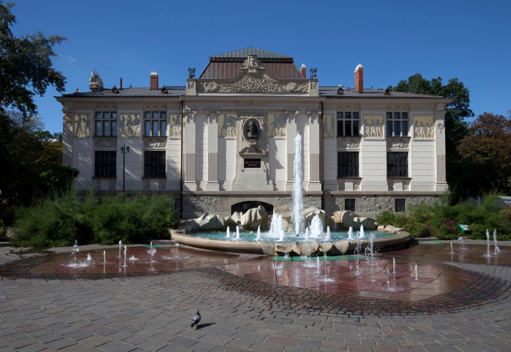 Palac Sztuki - The Palace of Art in Plac Szczepanski Krakow Poland Canvas Art - Panoramic Images (25 x 36)