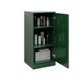 thumbnail image 1 of 100% Solid Wood Short Bathroom Cabinet with Solid Door - 16.5" W x 36" H - Green Wooden Cabinet, 1 of 5