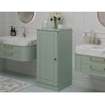 thumbnail image 1 of 100% Solid Wood 16.5" W x 36" H- Short Bathroom Cabinet with Solid Door, Sage Wooden Cabinet, 1 of 5