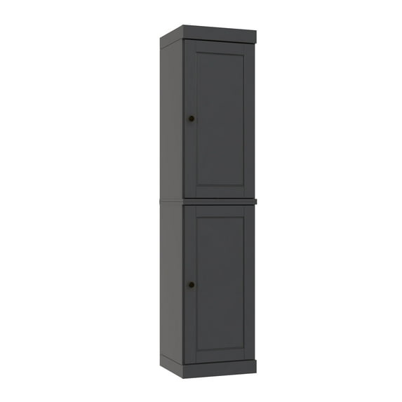 Palace Imports 100% Solid Wood 16.5" Kitchen Pantry Storage Cabinet with Doors and Adjustable Shelves, Gray