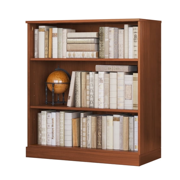 Palace Imports 100% Solid Wood 3-shelf Bookcase with Adjustable Shelves, Mocha