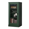 thumbnail image 1 of Palace Imports 100% Solid Wood 3-shelf Bookcase with Adjustable Shelves and Clear Glass Door, Green, 1 of 6