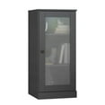 thumbnail image 1 of Palace Imports 100% Solid Wood 3-shelf Bookcase with Adjustable Shelves and Frosted Glass Door, Gray, 1 of 6