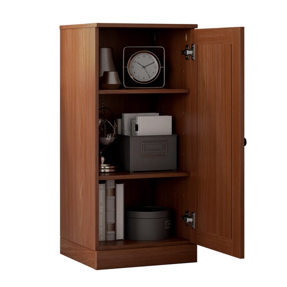 Palace Imports 100% Solid Wood 3-shelf Bookcase with Adjustable Shelves and Solid Door, Mocha