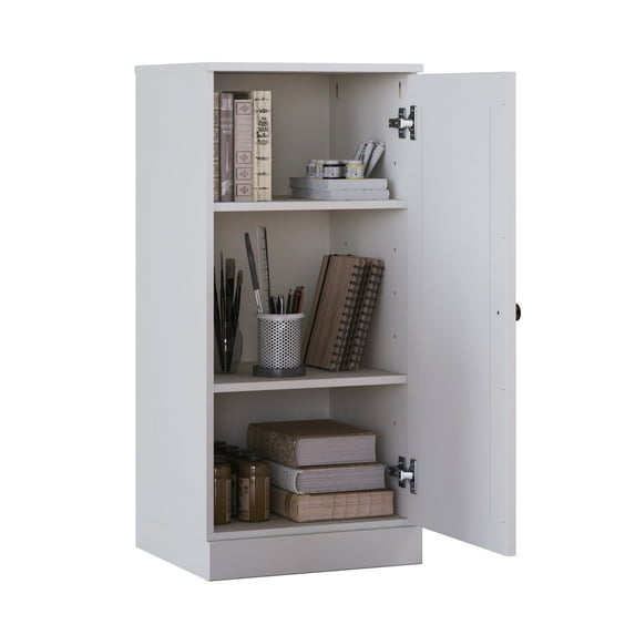 Palace Imports 100% Solid Wood 3-shelf Bookcase with Adjustable Shelves and Solid Door, White